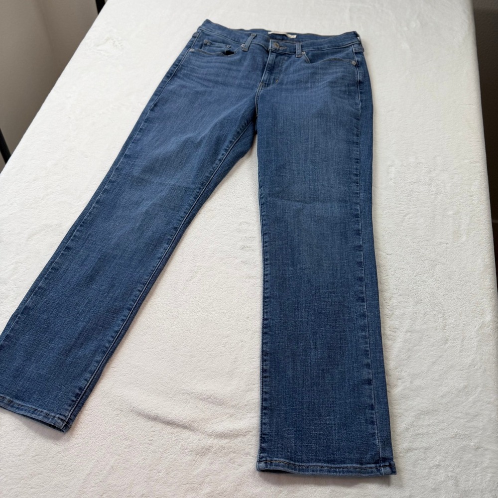 Levi's‎ Classic Straight Jeans Women 6S W28 L28 Blue Good Mid Wash Denim - Picture 3 of 14